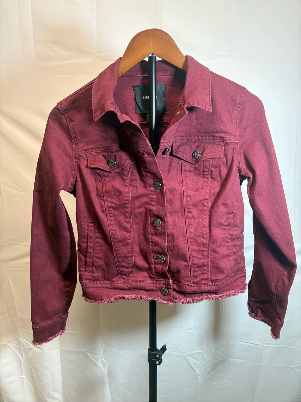 Nine West Raspberry Red Denim Jacket